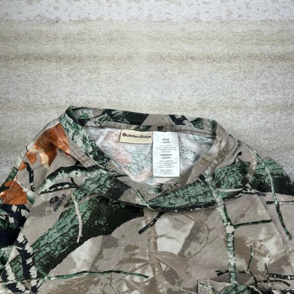 Vintage 90s Fusion 3D Shirt Mens L Hunting Camo Cotton Long Sleeve Woodland - Picture 3 of 4
